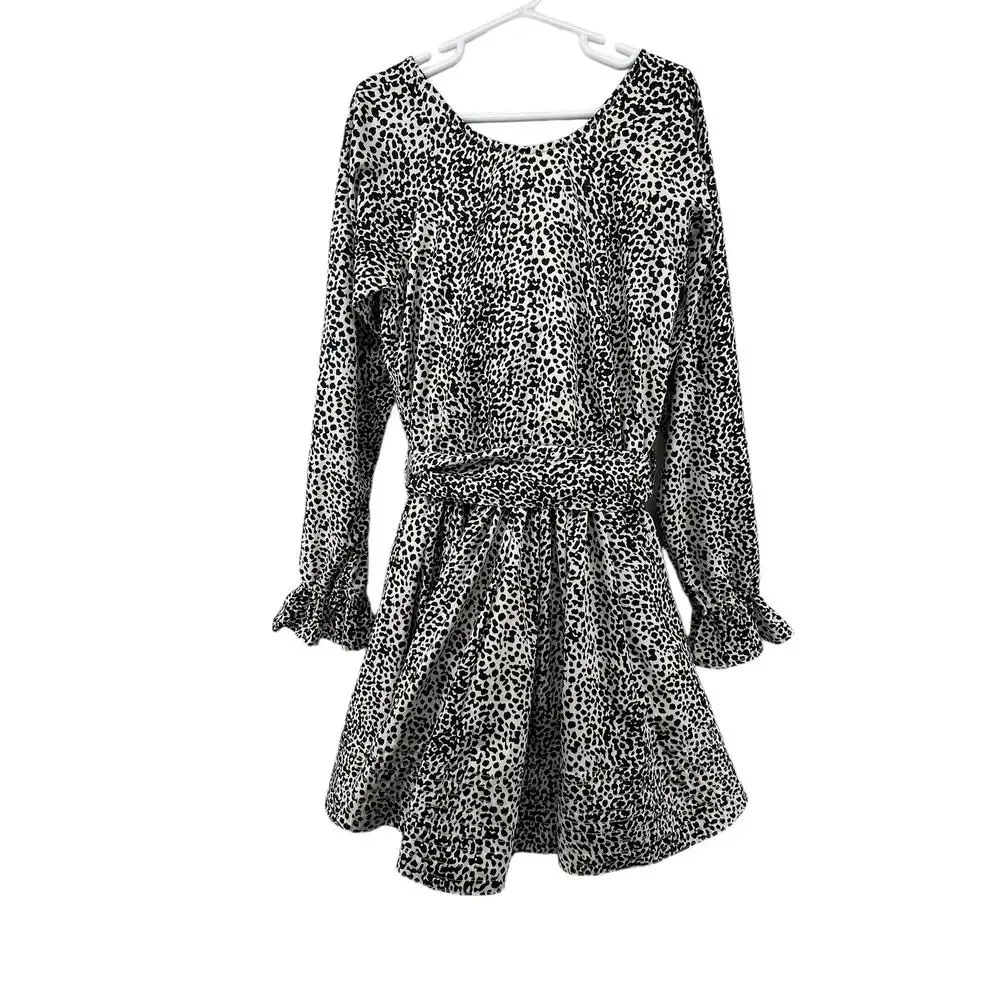 How To Kiss A Frog Dress Size 10 Years Spotted Tie Waist Button Back Long Sleeve
